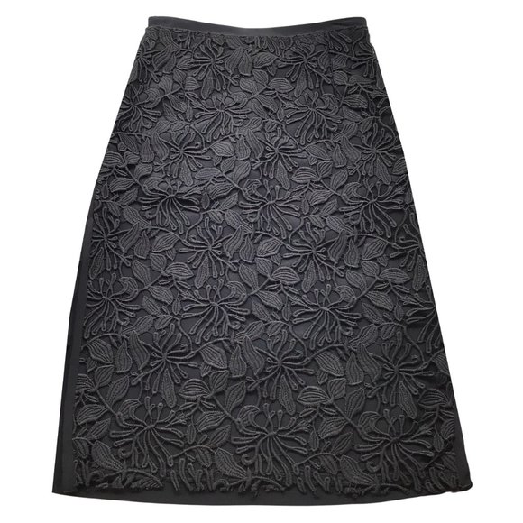 NO. 21 BLACK LACE MIDI SKIRT - Picture 1 of 4